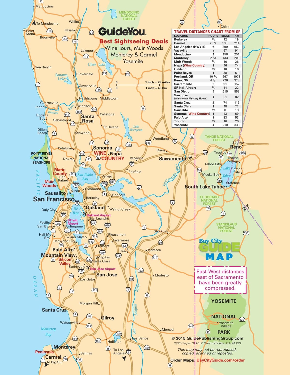 નકશો ખાડી વિસ્તારમાં રોડ