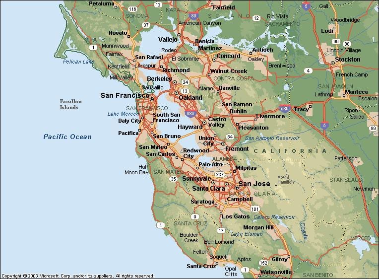 SF bay નકશો