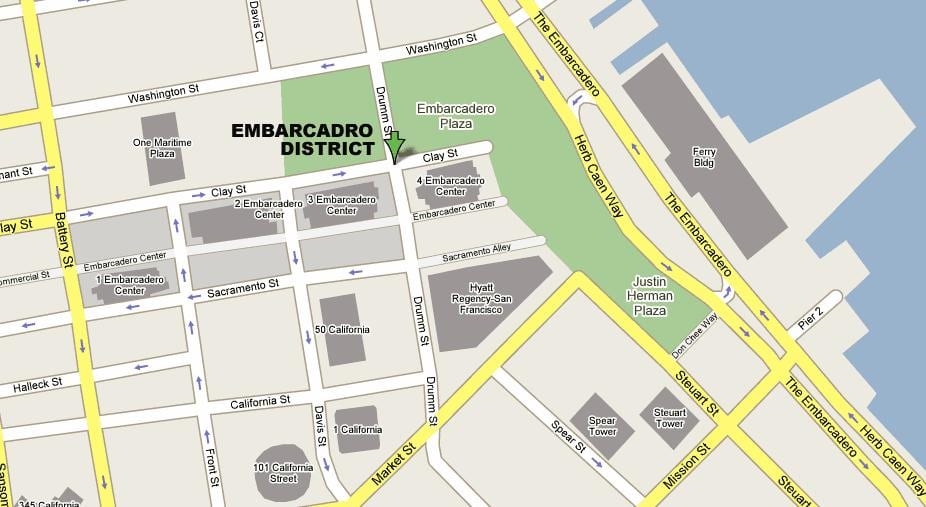 નકશો embarcadero સાન ફ્રાન્સિસ્કો