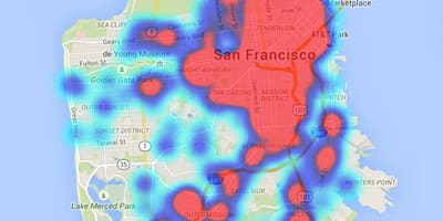 નકશો સાન ફ્રાન્સિસ્કો મળ