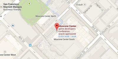 નકશો moscone કેન્દ્ર સાન ફ્રાન્સિસ્કો