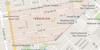 આ tenderloin સાન ફ્રાન્સિસ્કો નકશો